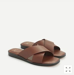 Gretchen cross-strap sandals in leather